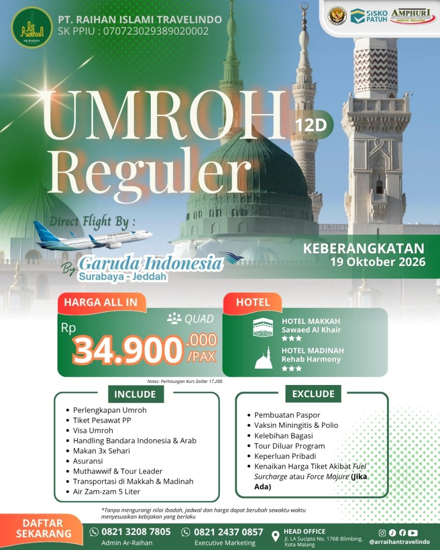 UMROH REGULER 12 HARI